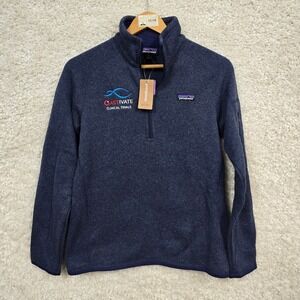 Patagonia Better Sweater Women Medium Navy Blue 1/4 Zip Fleece Pullover Gorpcore